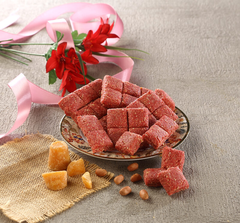 Strawberry Crush Chikki - Chourasiya Foods Shikrapur